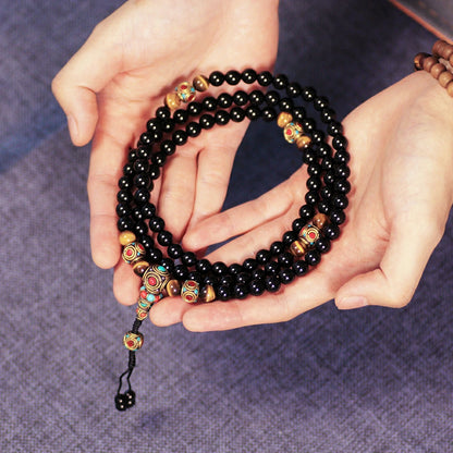 Obsidian Mala Beads