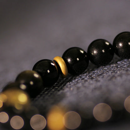 Obsidian With Gold Sheen Obsidian Bracelet
