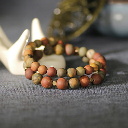 Picasso Jasper Stone Double Layer Bracelet