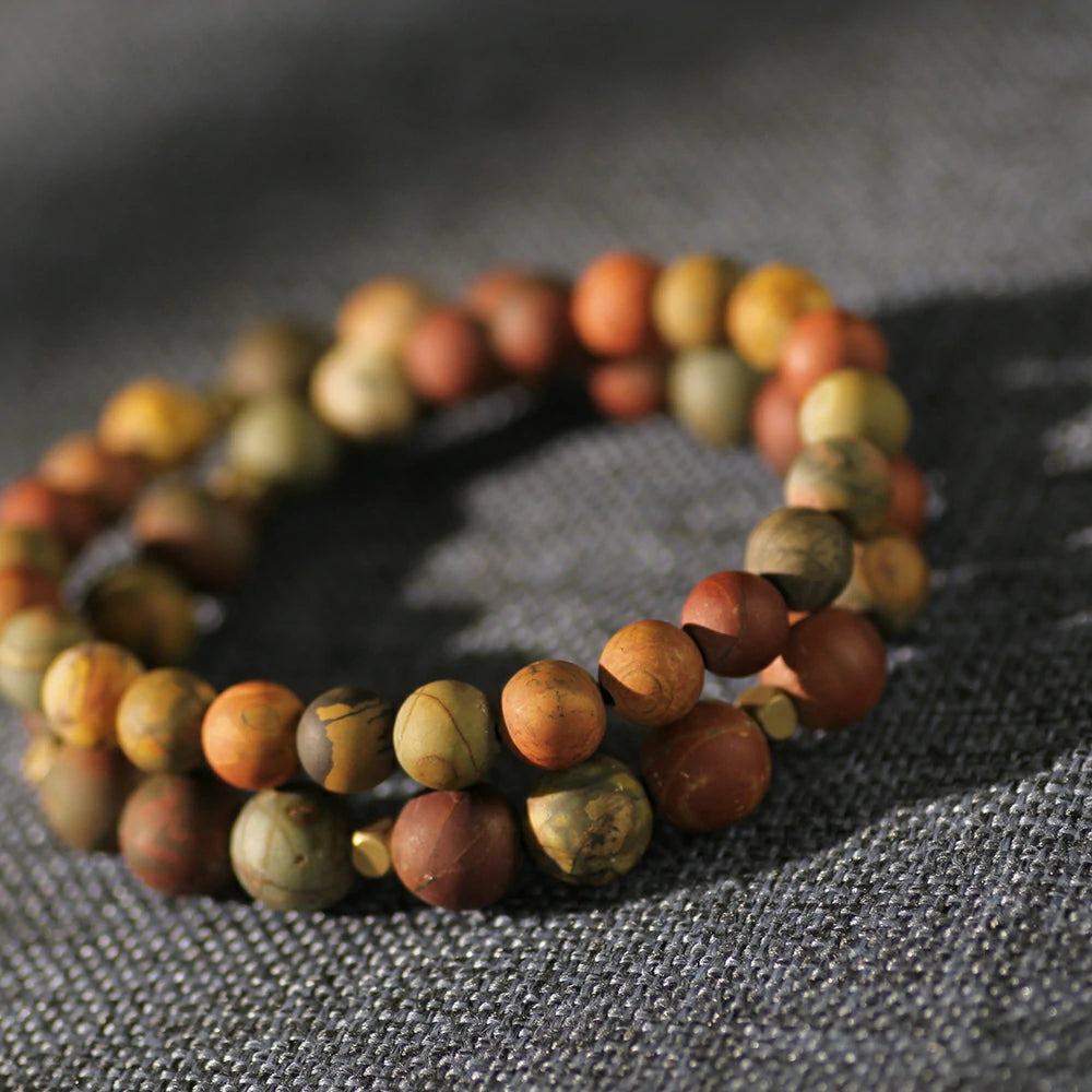 Picasso Jasper Stone Double Layer Bracelet