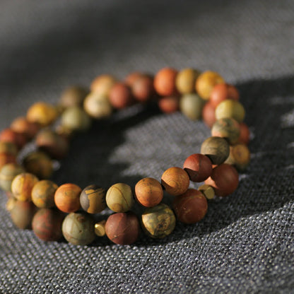 Picasso Jasper Stone Double Layer Bracelet