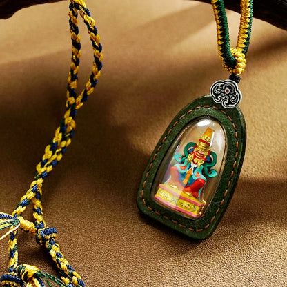 Thangka Hand-painted Handcrafted 3D Buddha Pendant Set