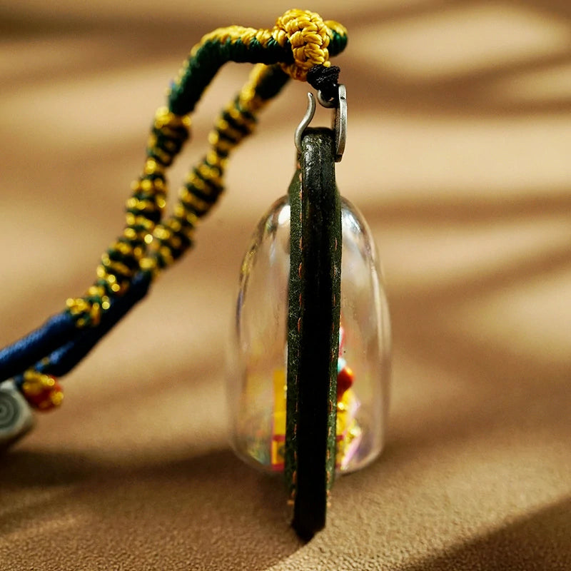 Thangka Hand-painted Handcrafted 3D Buddha Pendant Set