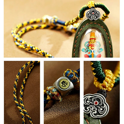 Thangka Hand-painted Handcrafted 3D Buddha Pendant Set