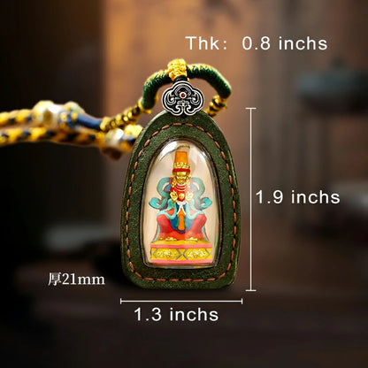 Thangka Hand-painted Handcrafted 3D Buddha Pendant Set