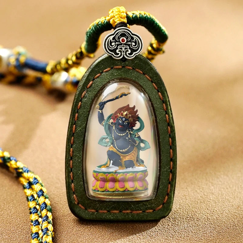 Thangka Hand-painted Handcrafted 3D Buddha Pendant Set