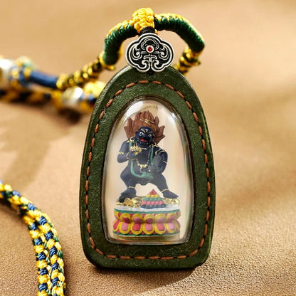 Thangka Hand-painted Handcrafted 3D Buddha Pendant Set