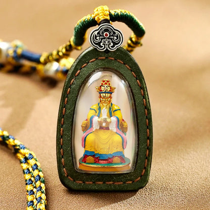 Thangka Hand-painted Handcrafted 3D Buddha Pendant Set