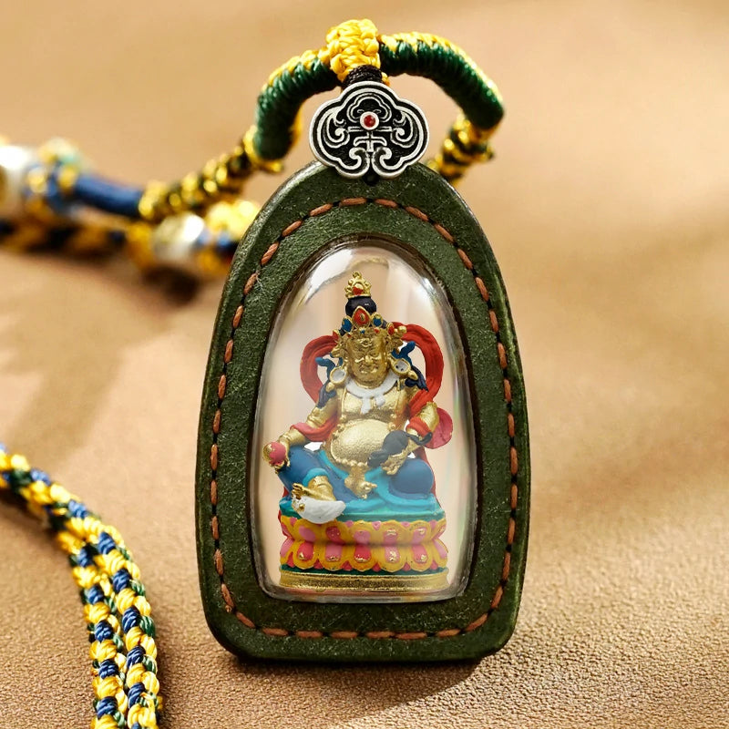 Thangka Hand-painted Handcrafted 3D Buddha Pendant Set