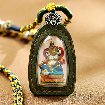 Thangka Hand-painted Handcrafted 3D Buddha Pendant Set