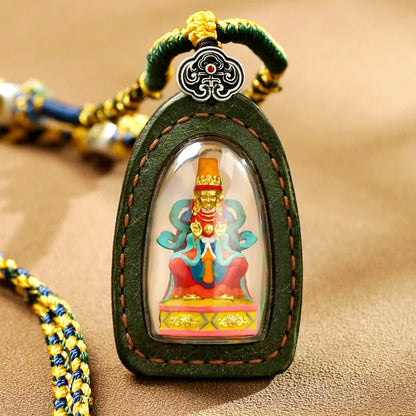 Thangka Hand-painted Handcrafted 3D Buddha Pendant Set