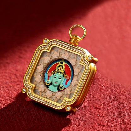 Thangka Paintings Exquisite Square Pendant