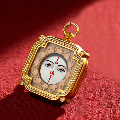 Thangka Paintings Exquisite Square Pendant