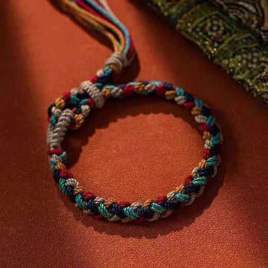 (Finished Goods) Tibetan DIY Hand-woven Adjustable Bracelet