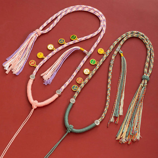 (Unfinished Goods) Tibetan DIY Hand-woven Necklace Rope
