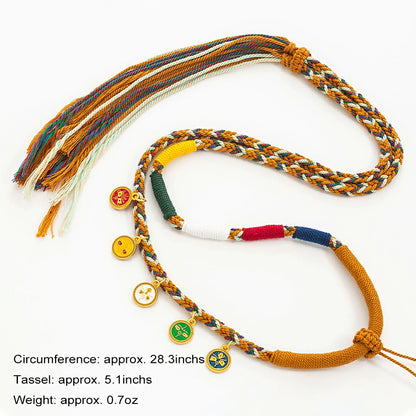 (Unfinished Goods) Tibetan DIY Hand-woven Necklace Rope