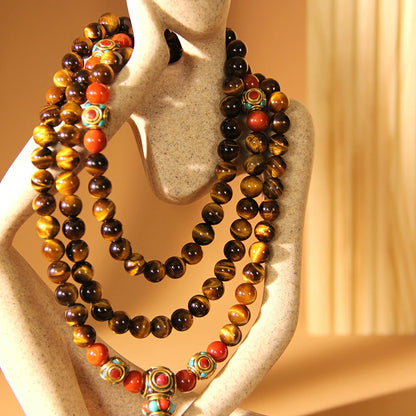 Yellow Tiger Eye Mala Beads