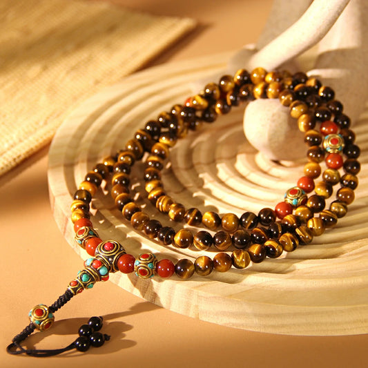 Yellow Tiger Eye Mala Beads
